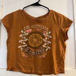 Hollister Cropped Graphic Tee